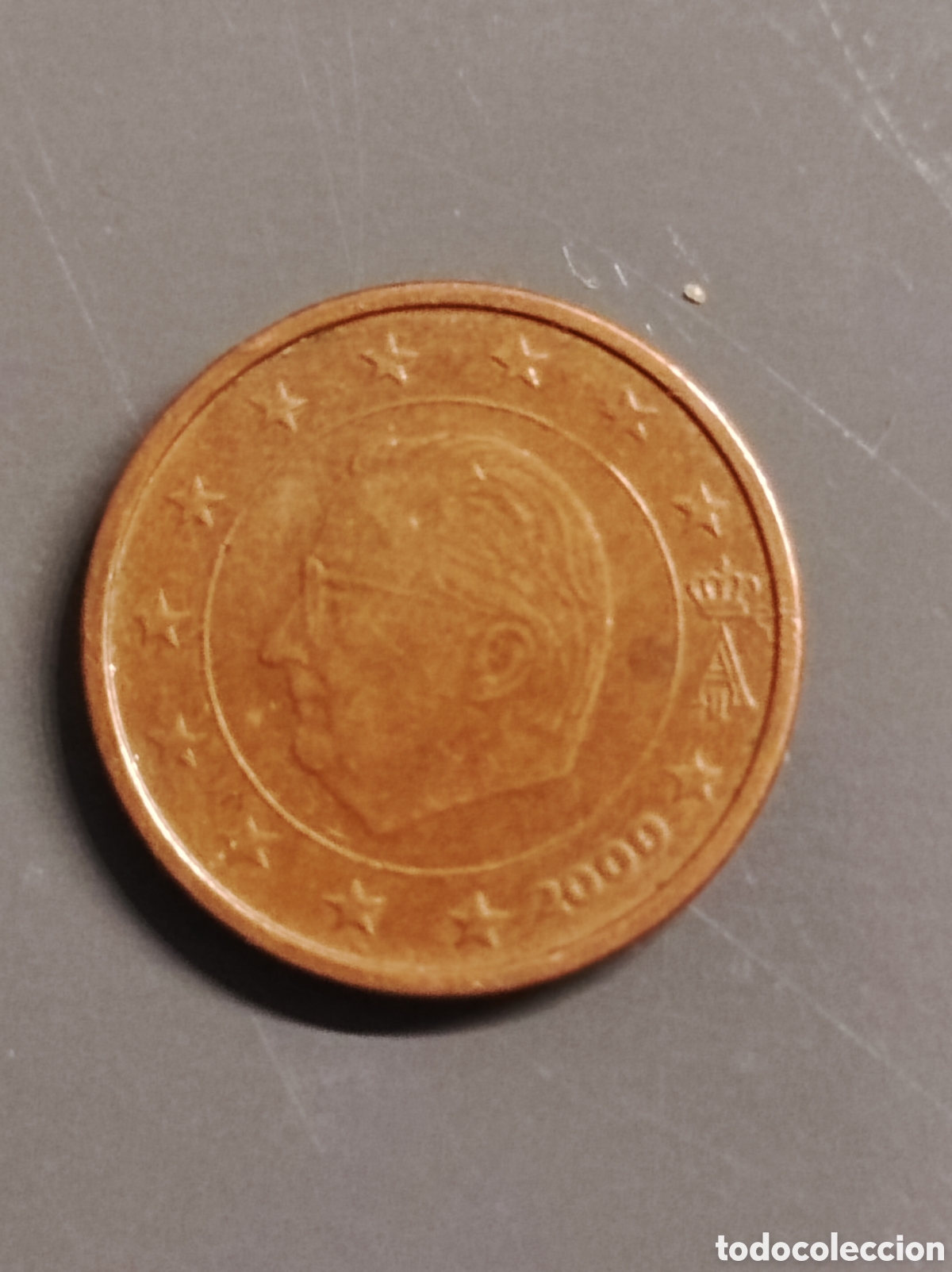 Euros: Moneda 2 c&eacute;ntimos B&eacute;lgica 2000 error fecha desplazada - Foto 3