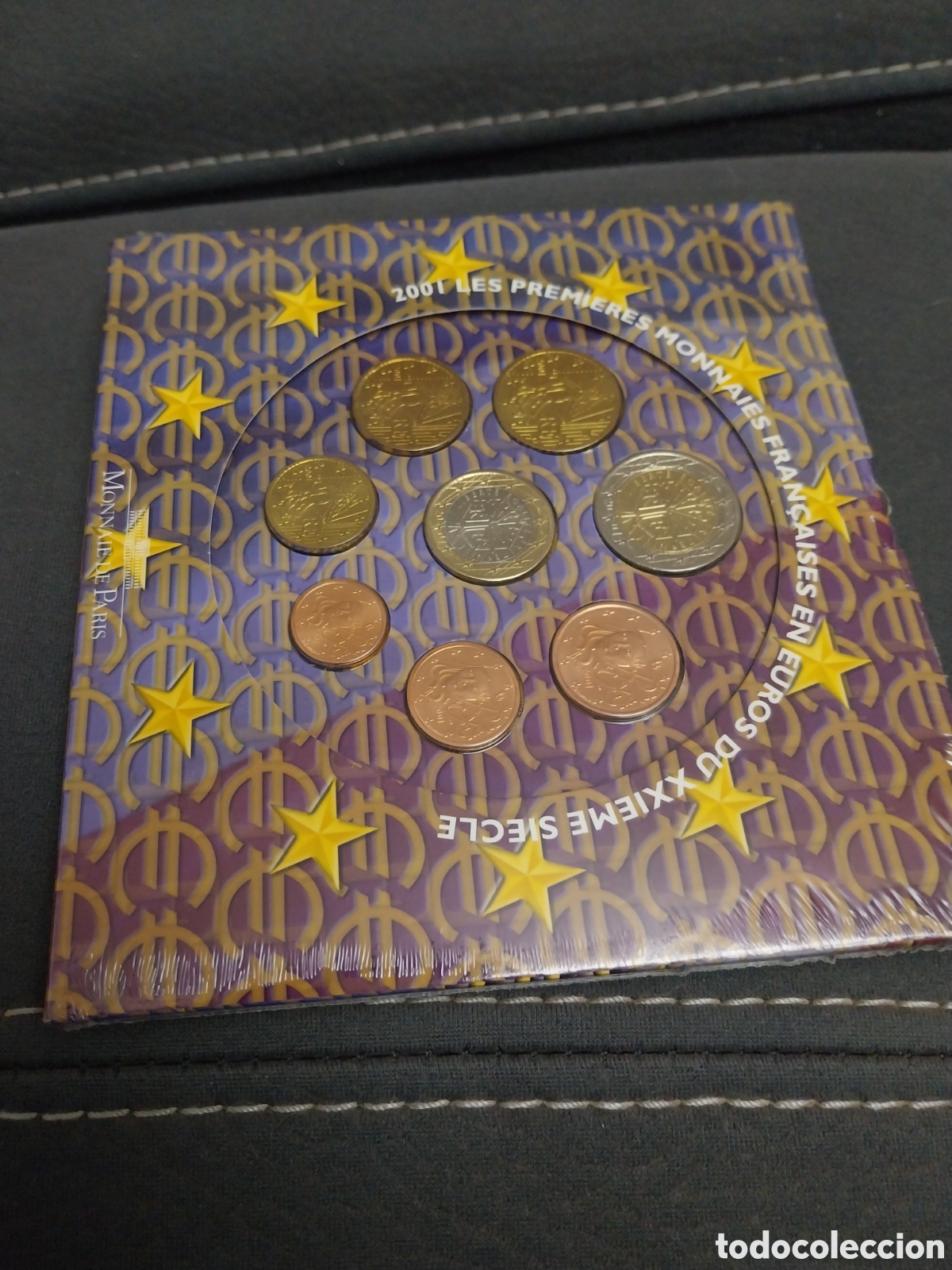 Euros: Cartera francia 2001,8 monedas - Foto 1