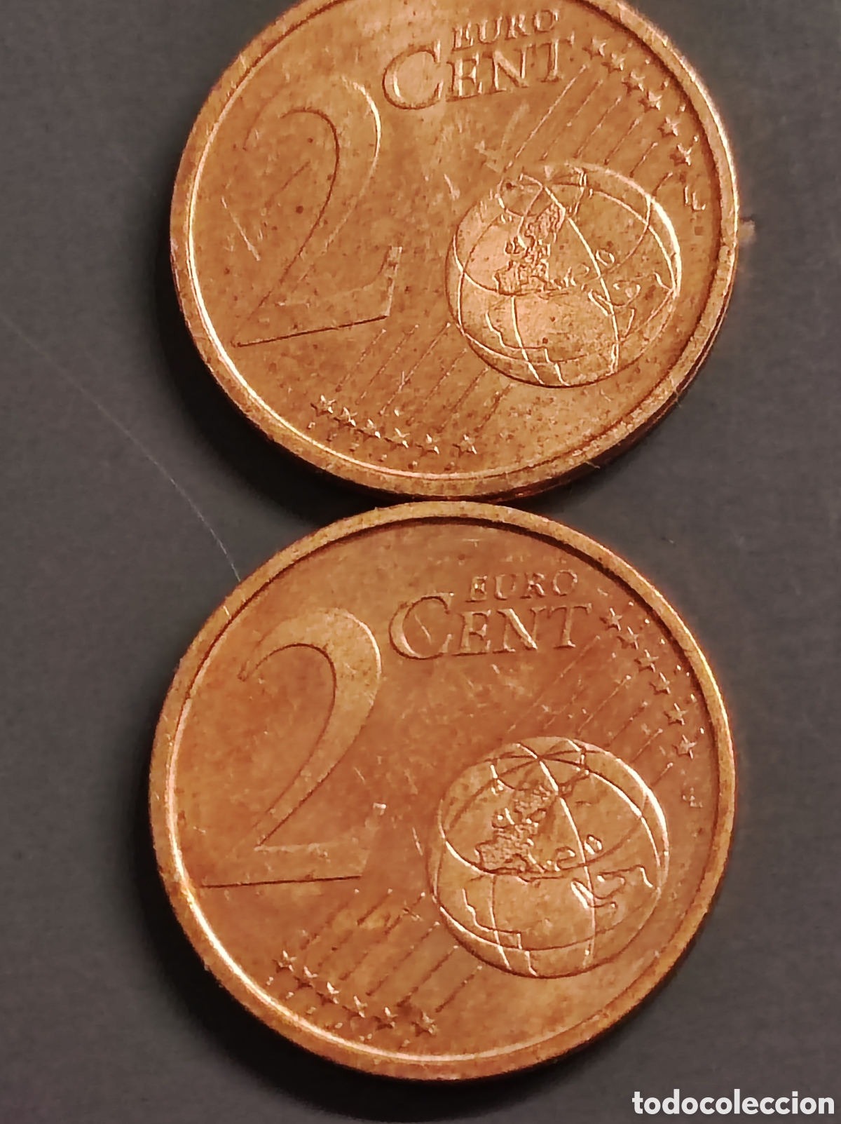Euros: Monedas 2 c&eacute;ntimos raras exceso material - Foto 4