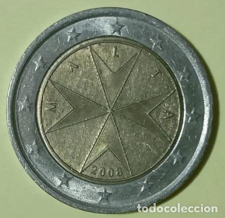 Euros: Moneda 2 Euros circulada MALTA 2008 - Foto 1