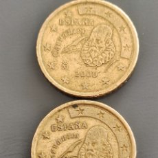 Euros: MONEDAS 1999-2000 DE 50 CÉNTIMOS CERVANTES