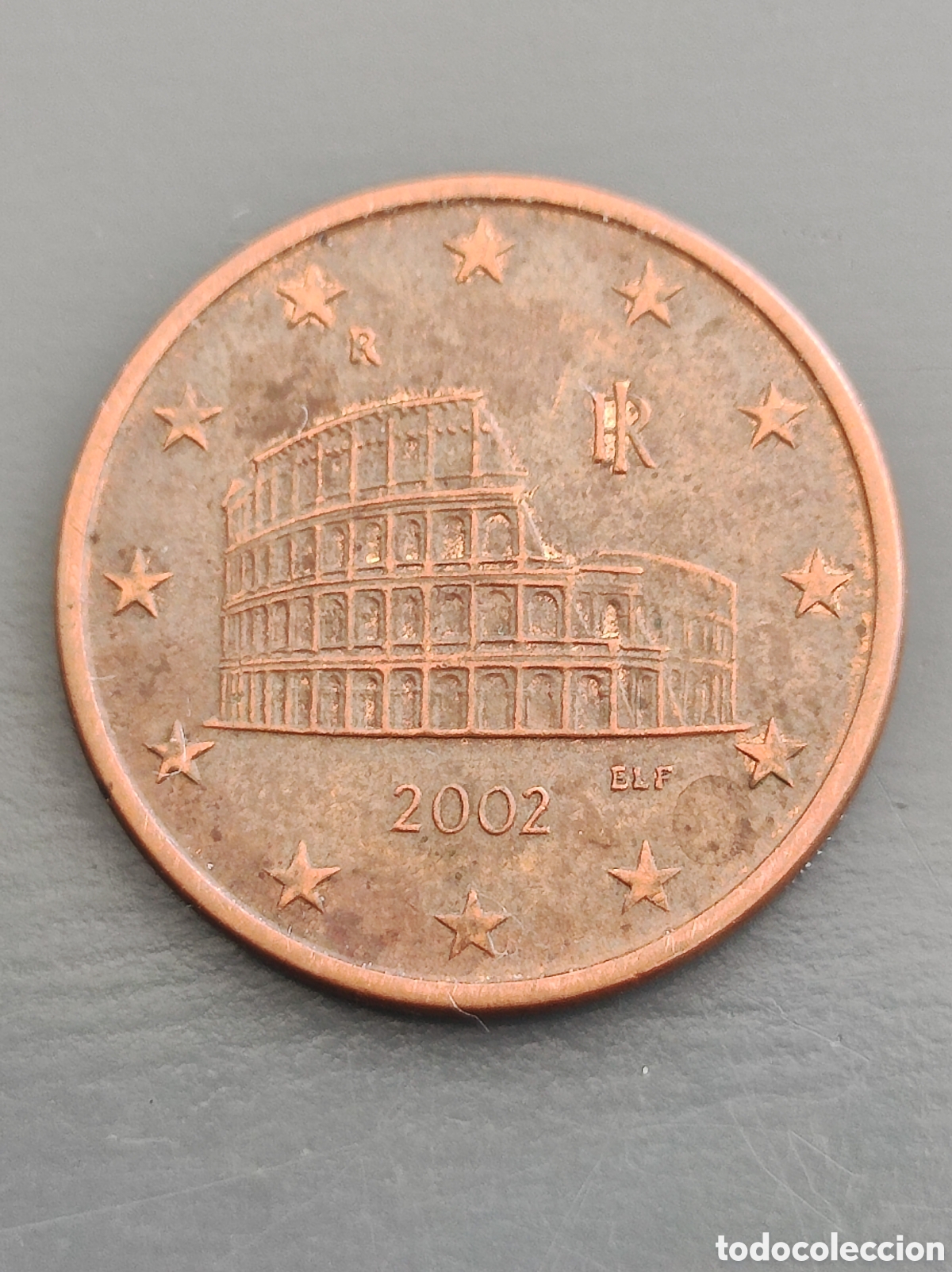 Euros: Moneda 5 c&eacute;ntimos Italia 2002 rara - Foto 1