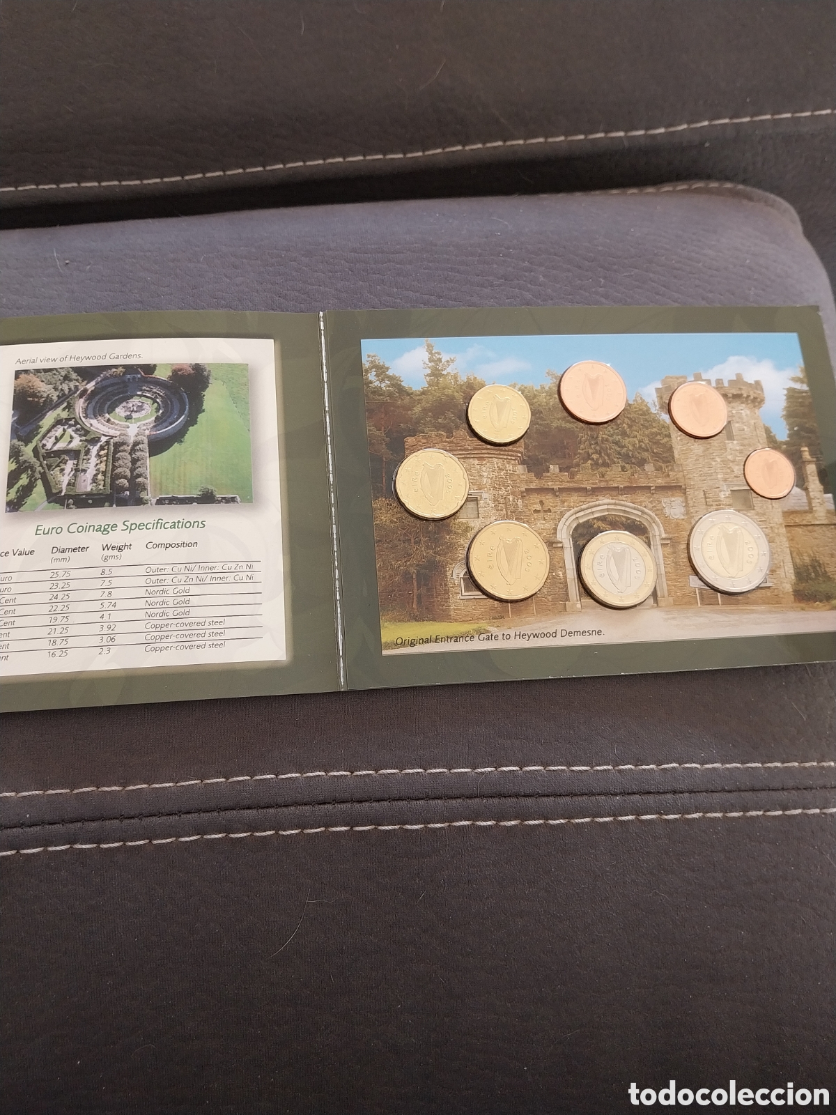 Euros: Cartera euros irlanda ,8 monedas - Foto 2