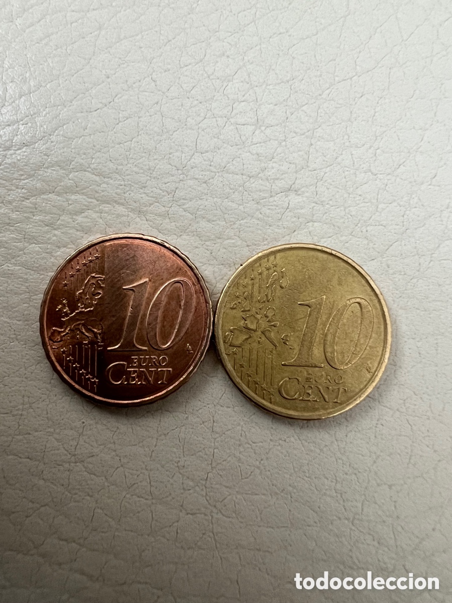 Euros: MONEDA DE 10 CENT CENTIMOS DE EURO ERROR COLOR COBRE - Foto 7
