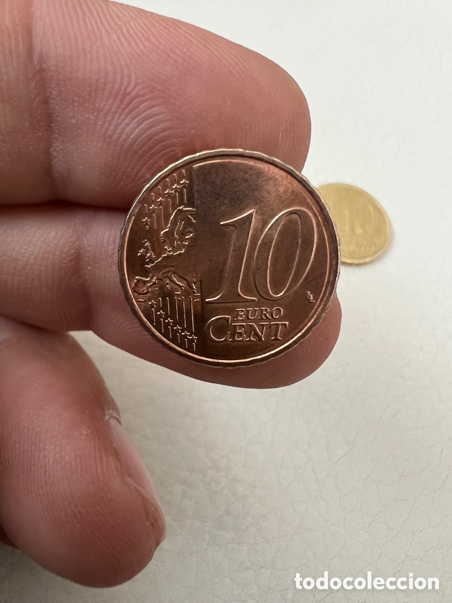 Euros: MONEDA DE 10 CENT CENTIMOS DE EURO ERROR COLOR COBRE - Foto 8