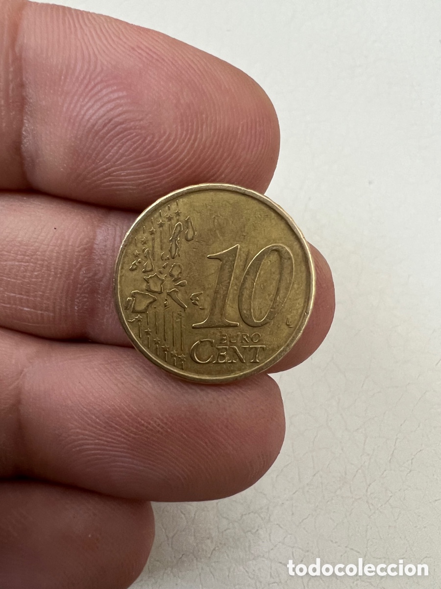 Euros: MONEDA DE 10 CENT CENTIMOS DE EURO ERROR COLOR COBRE - Foto 9