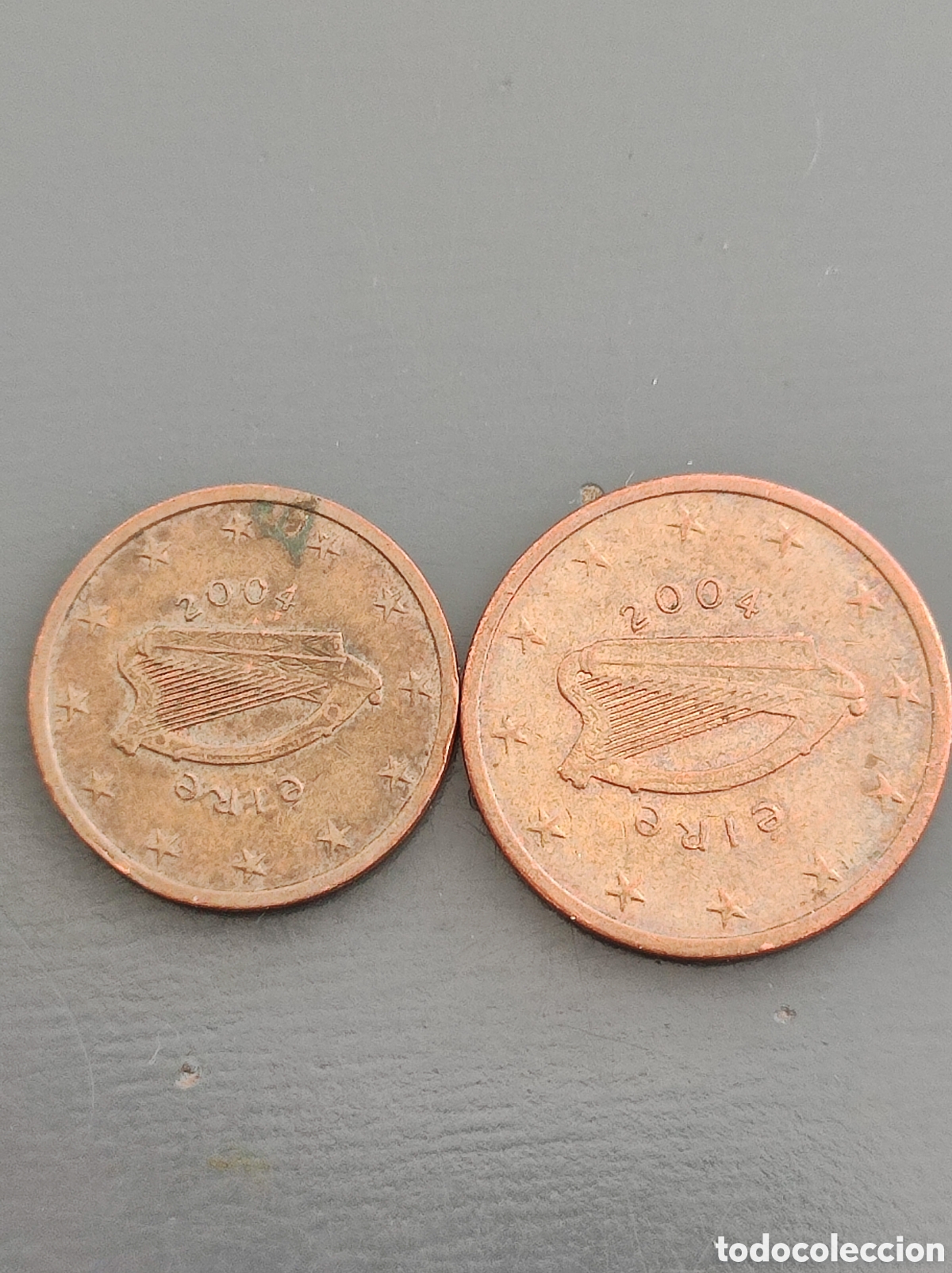 Euros: Monedas de 2 y 5 c&eacute;ntimos Irlanda 2004 - Foto 1
