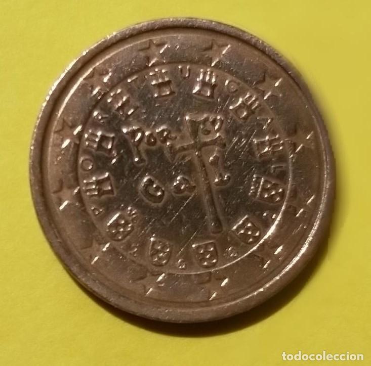 Euros: moneda 2 c&eacute;ntimos Portugal 2002 - Foto 2