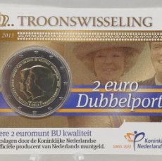 Euros: HOLANDA - PAISES BAJOS 2 EURO 2013 EN COINCARD - DOBLE RETRATO