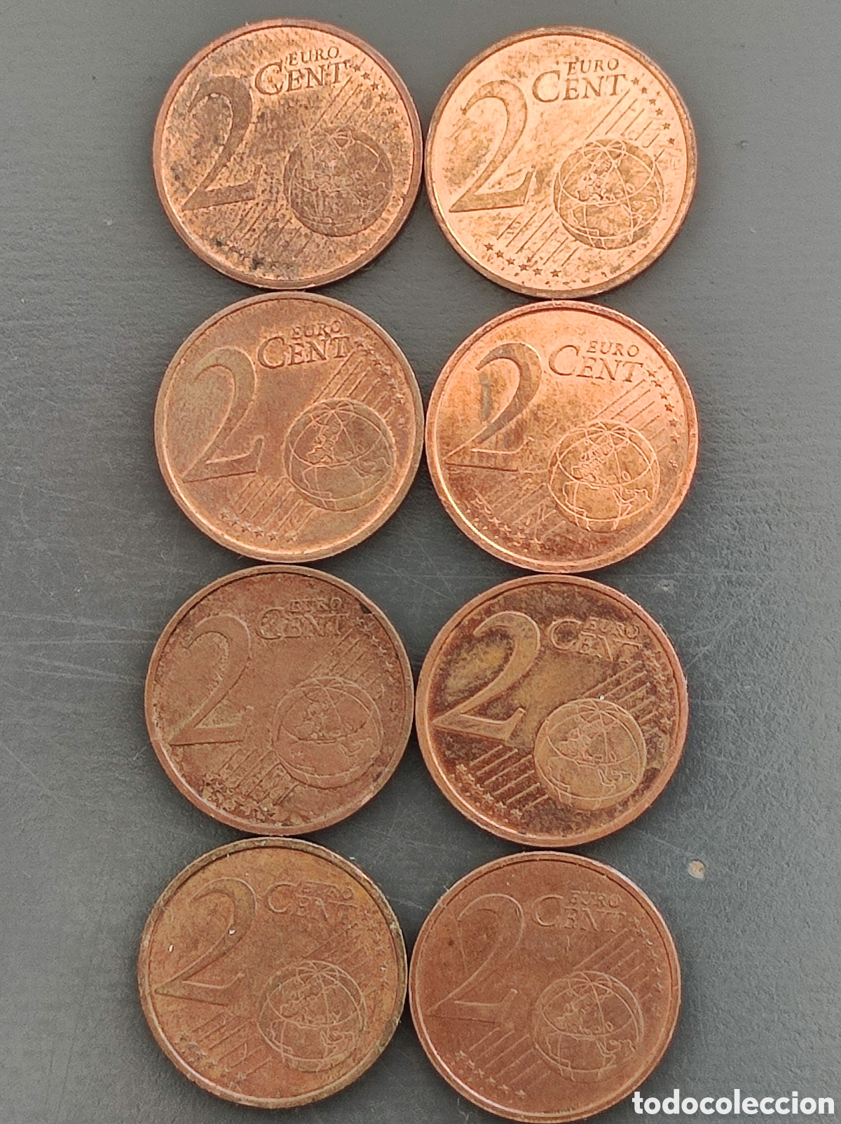 Euros: Lote monedas 2 c&eacute;ntimos exceso material - Foto 2