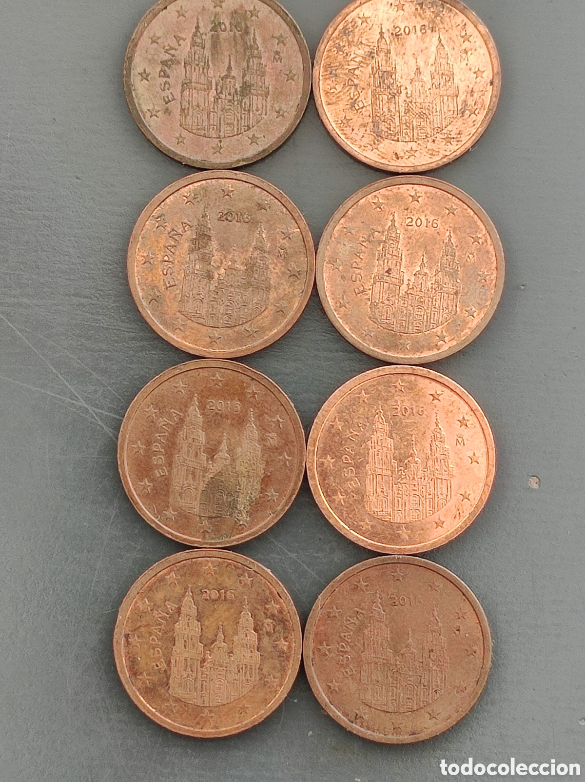 Euros: Lote monedas 2 c&eacute;ntimos exceso material - Foto 1