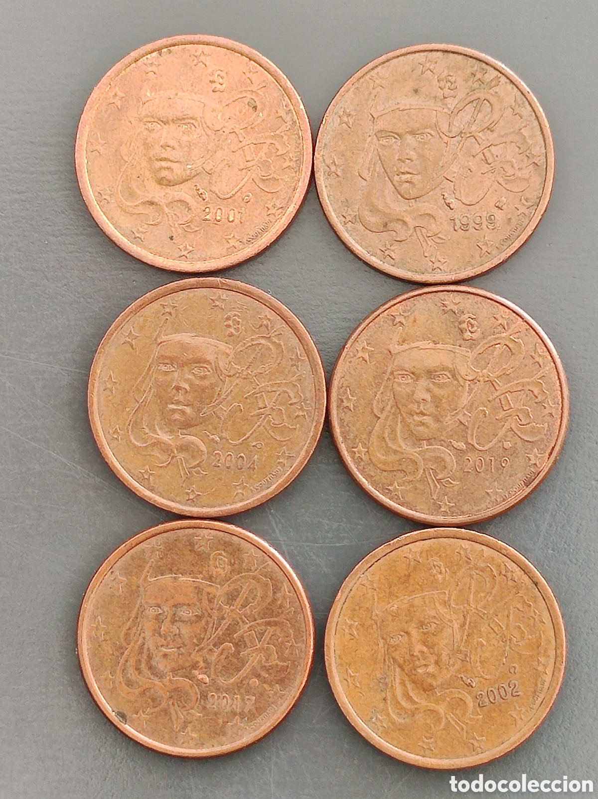 Euros: Lote monedas 5centimos Francia - Foto 3