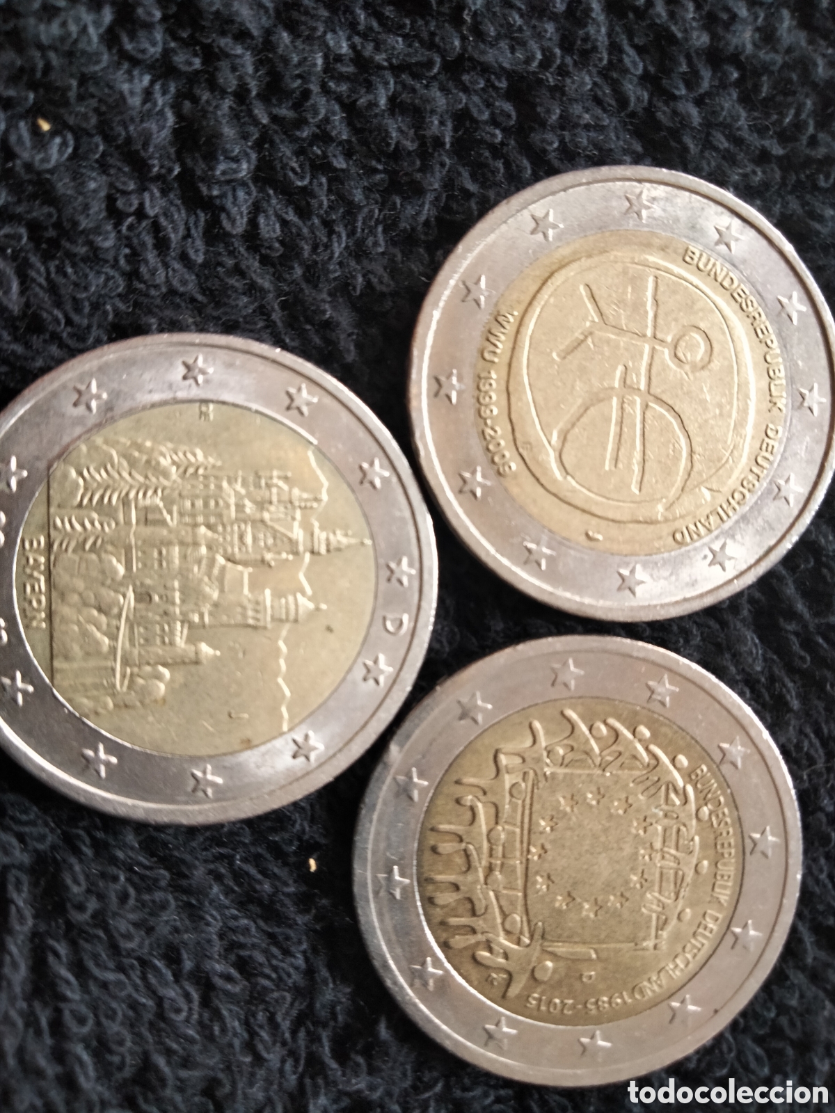 Euros: 3 monedas de 2&euro; Alemania - Foto 2