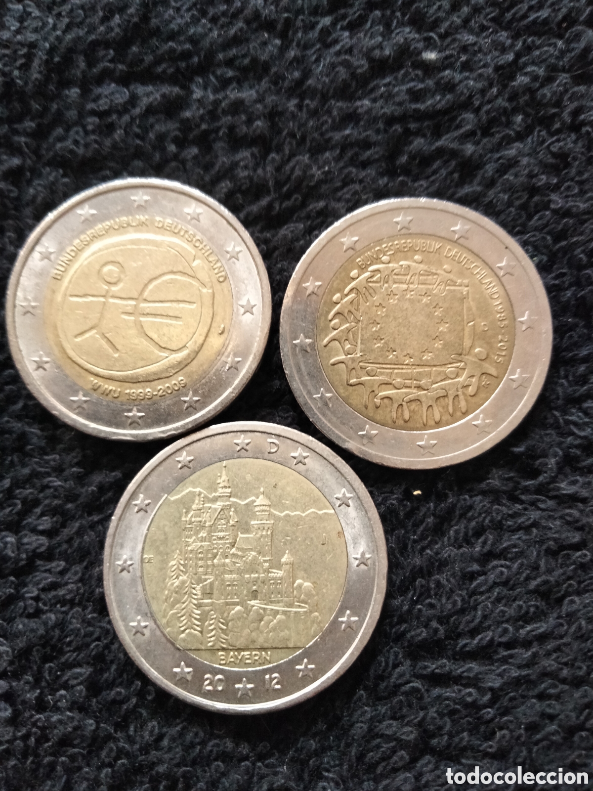 Euros: 3 monedas de 2&euro; Alemania - Foto 1