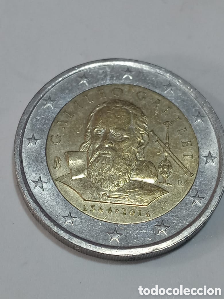 Euros: Rara 2 euro Galileo error 2014 - Foto 2