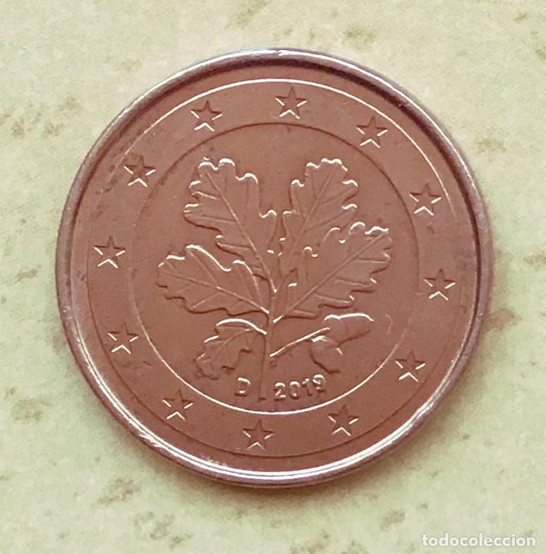 Euros: 1 c&eacute;ntimo de euro de Alemania. A&ntilde;o 2019 ceca D