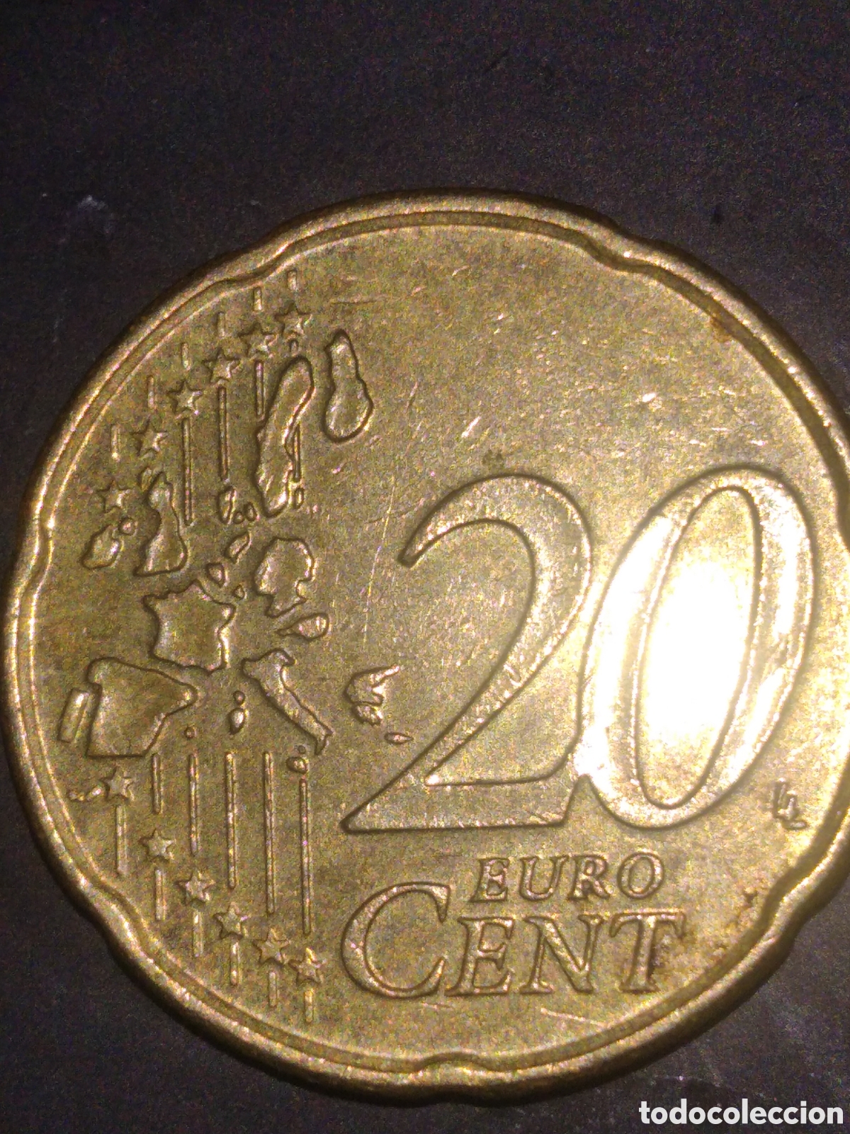 Euros: 20 c&eacute;ntimos B&eacute;lgica 2000 - Foto 2