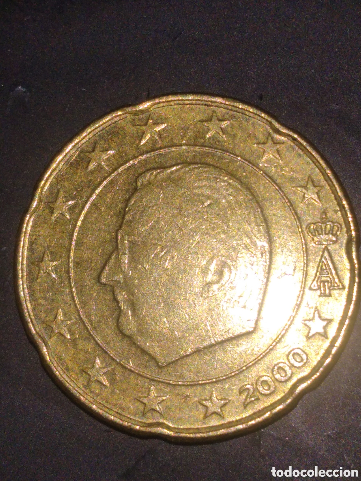 Euros: 20 c&eacute;ntimos B&eacute;lgica 2000 - Foto 1