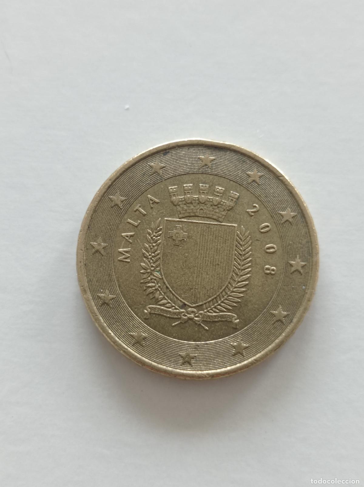Euros: 50 CENTIMOS MALTA A&Ntilde;O 2008 CIRCULADA - Foto 1