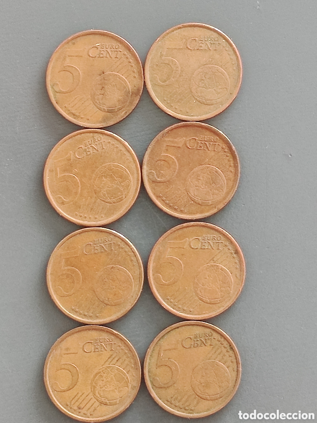 Euros: Preciosas monedas 5 c&eacute;ntimos 1999 error acunaccion