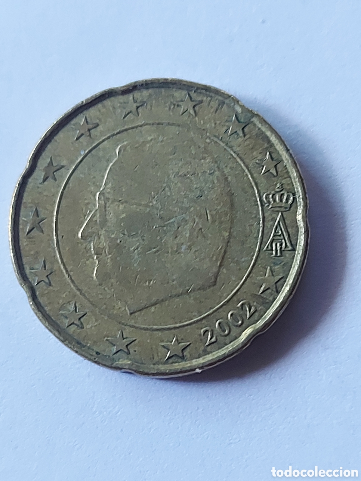 Euros: MONEDA B&Eacute;LGICA 20 C&Eacute;NTIMOS EURO 2002. - Foto 1