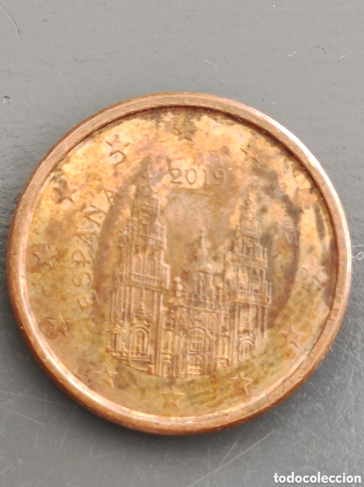 Euros: Moneda 1 c&eacute;ntimo 2019 Espa&ntilde;a error acunaccion - Foto 3