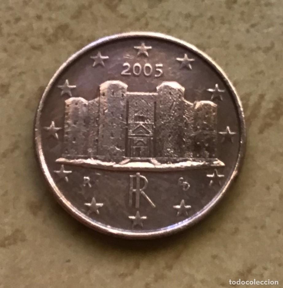 Euros: 1 c&eacute;ntimo de euro de Italia. A&ntilde;o 2005