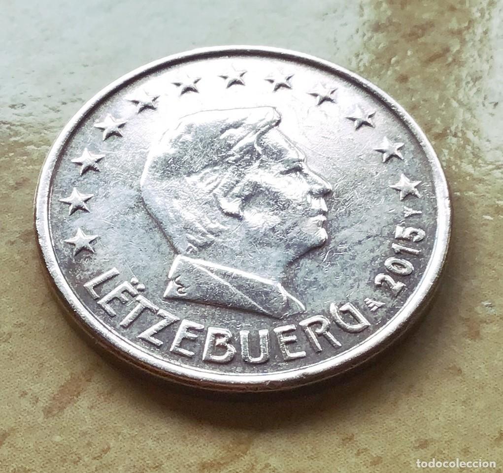 Euros: 5 c&eacute;ntimos de euro de Luxemburgo. A&ntilde;o 2015