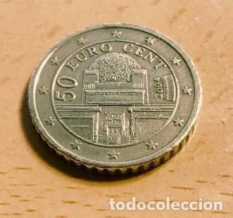Euros: 50 c&eacute;ntimos de euro de Austria. A&ntilde;o 2004