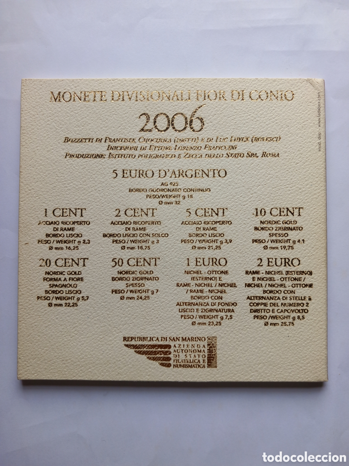 Euros: SAN MARINO 2006 CARTERA FDC - Foto 2