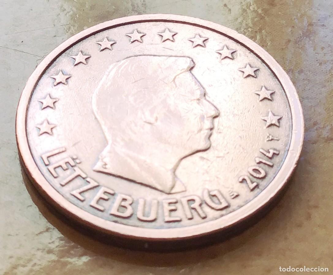Euros: 2 c&eacute;ntimos de euro de Luxemburgo. A&ntilde;o 2014