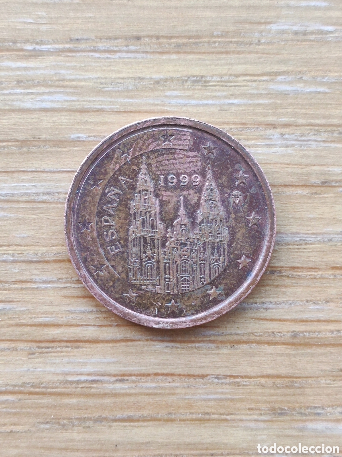 Euros: 2 c&eacute;ntimos Espa&ntilde;a 1999 error acunaccion y exceso material - Foto 3