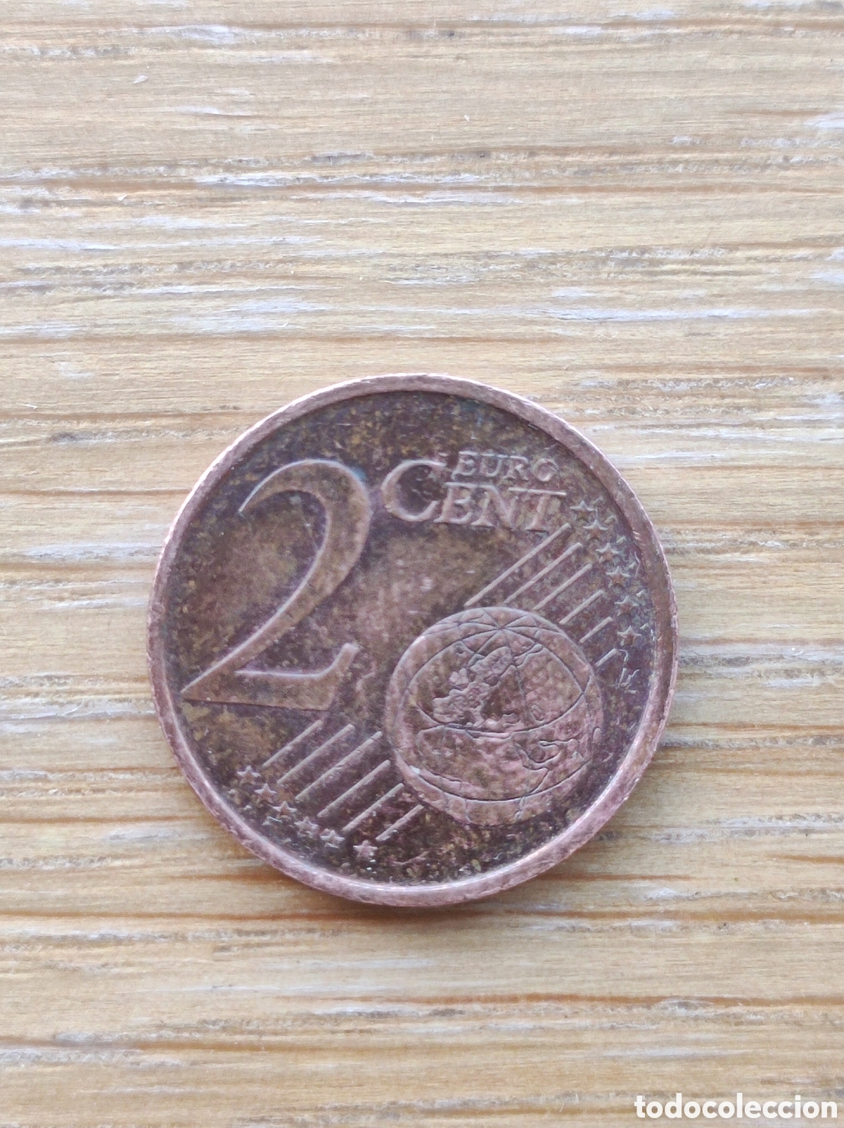 Euros: 2 c&eacute;ntimos Espa&ntilde;a 1999 error acunaccion y exceso material - Foto 1