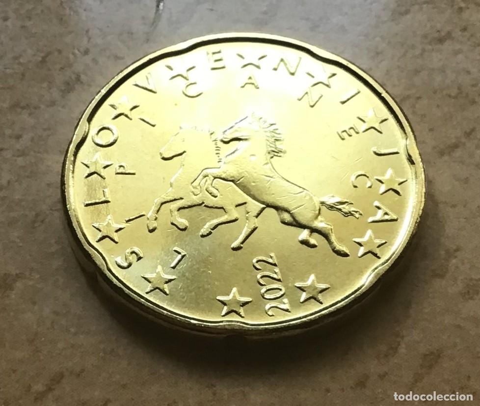 Euros: 20 c&eacute;ntimos de euro de Eslovenia. A&ntilde;o 2022