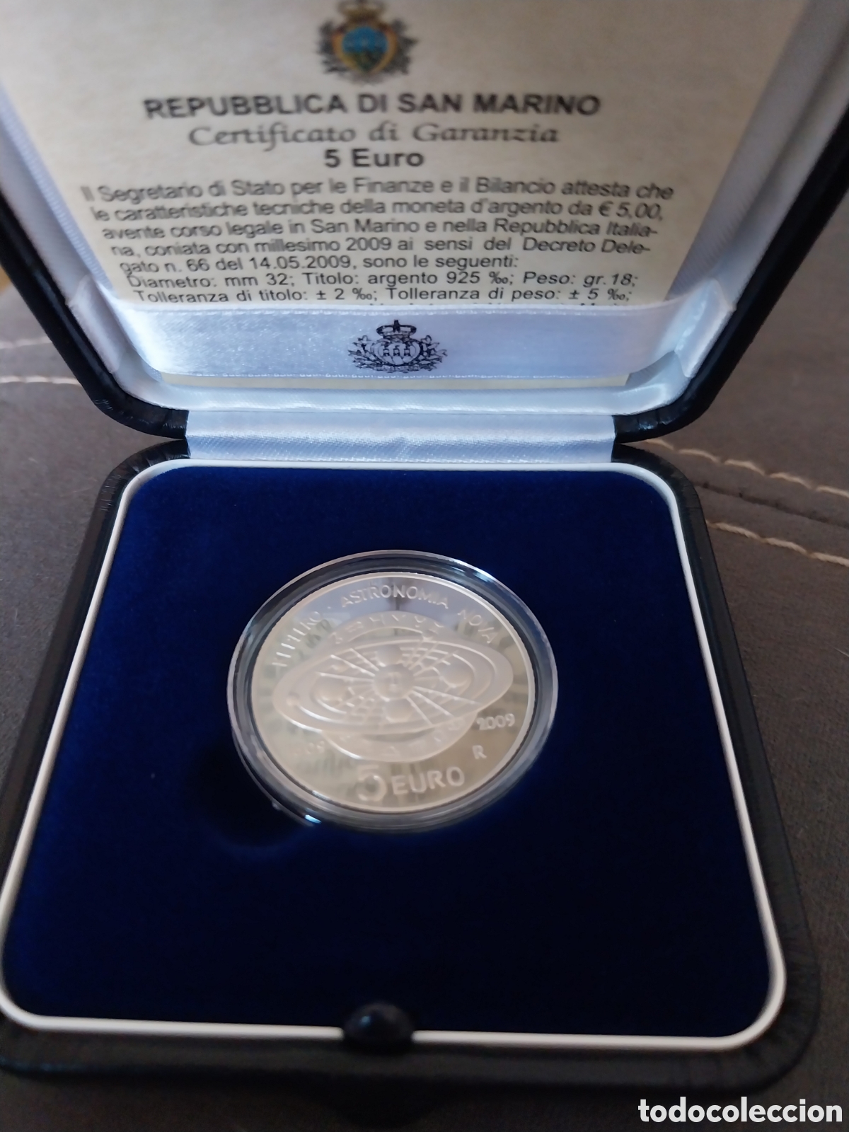 Euros: San Marino 2009 ,moneda 5 &euro; proof - Foto 2