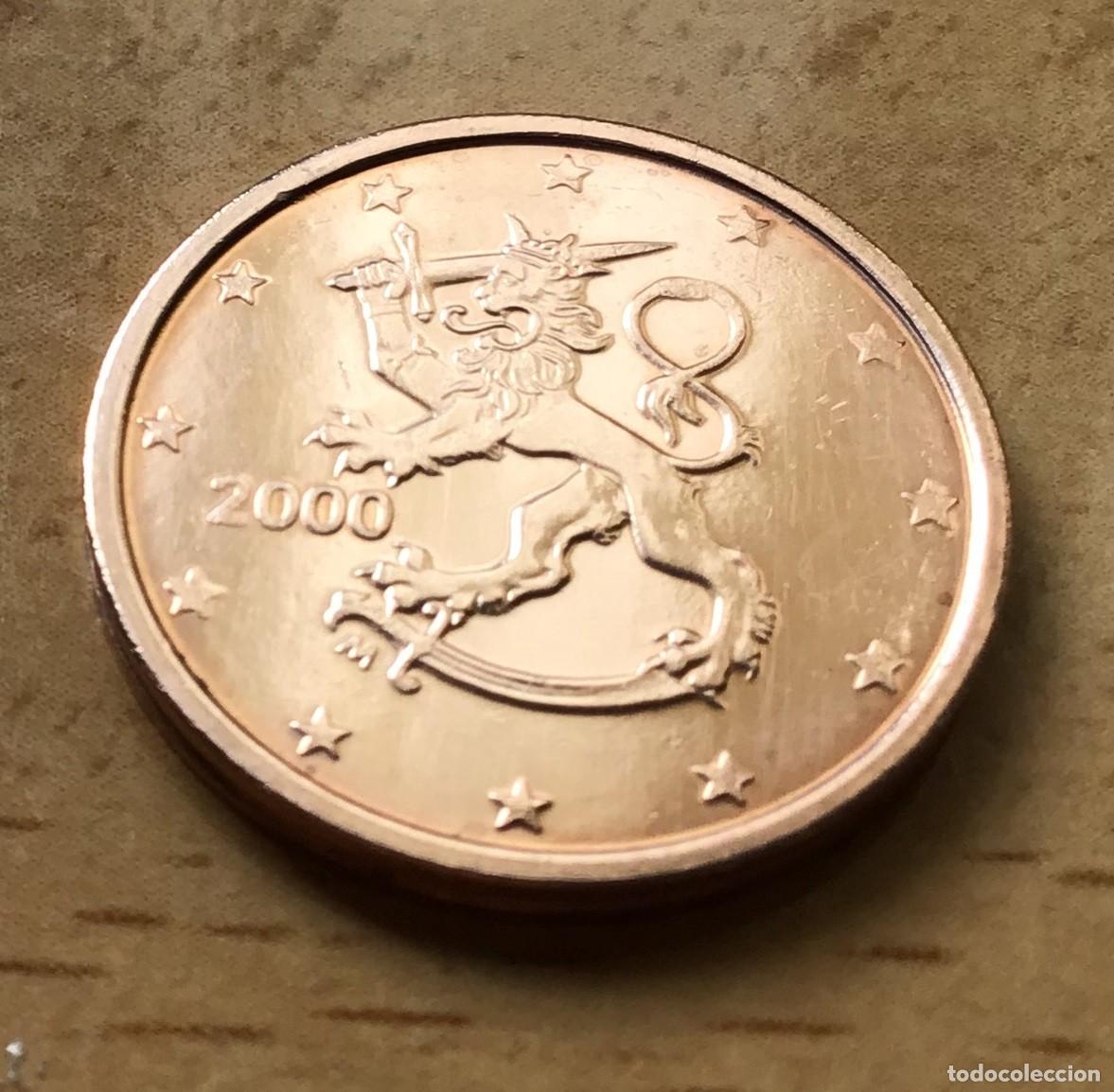Euros: 2 c&eacute;ntimos de euro de Finlandia. A&ntilde;o 2000