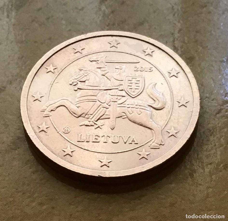 Euros: 2 c&eacute;ntimos de euro de Lituania. A&ntilde;o 2015 - Foto 1