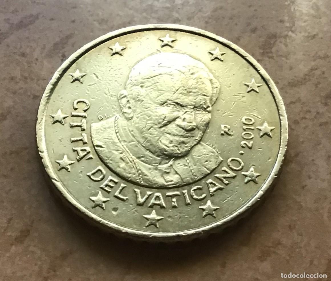 Euros: 50 c&eacute;ntimos de euro de Ciudad del Vaticano. A&ntilde;o 2010