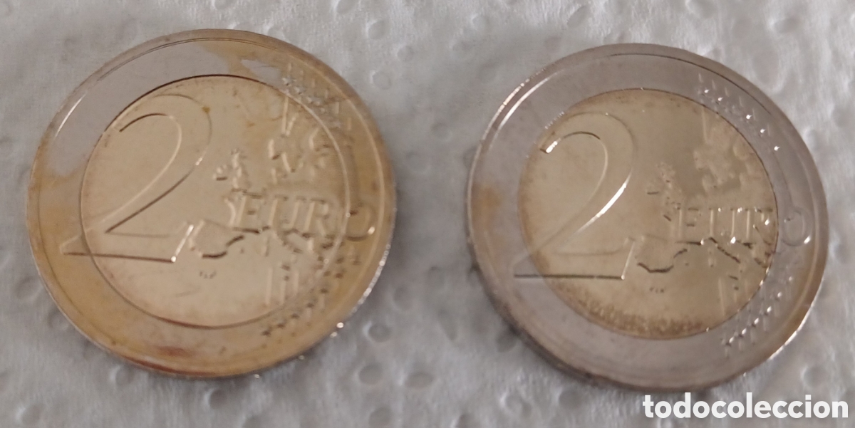 Euros: Dos monedas de 2 &euro; Lituania 2021, errores, S/C - Foto 4