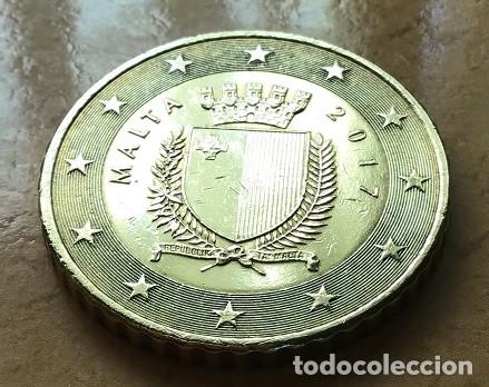 Euros: 50 c&eacute;ntimos de euro de Malta. A&ntilde;o 2017