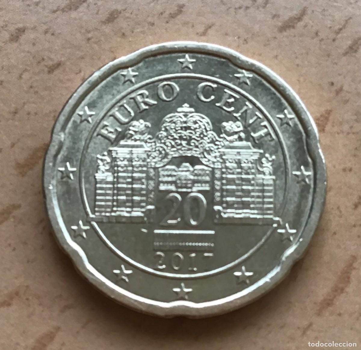 Euros: 20 c&eacute;ntimos de euro de Austria. A&ntilde;o 2017 - Foto 1