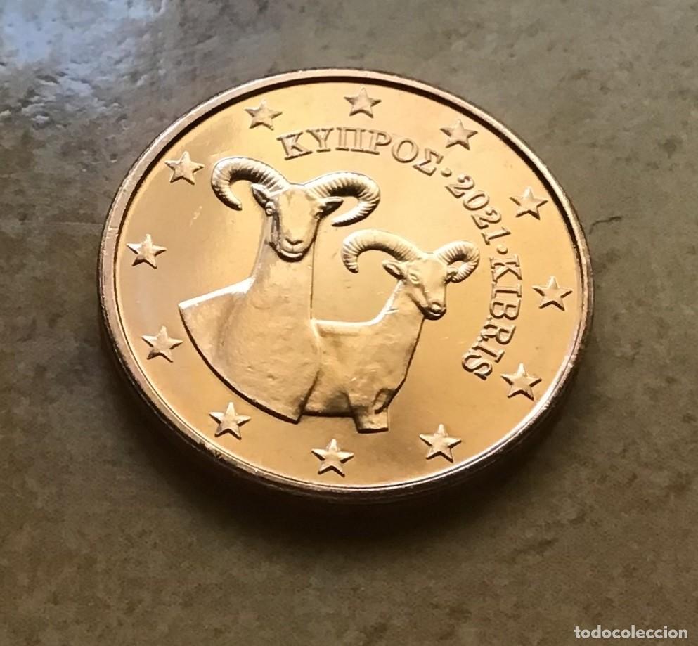 Euros: 2 c&eacute;ntimos de euro de Chipre. A&ntilde;o 2021