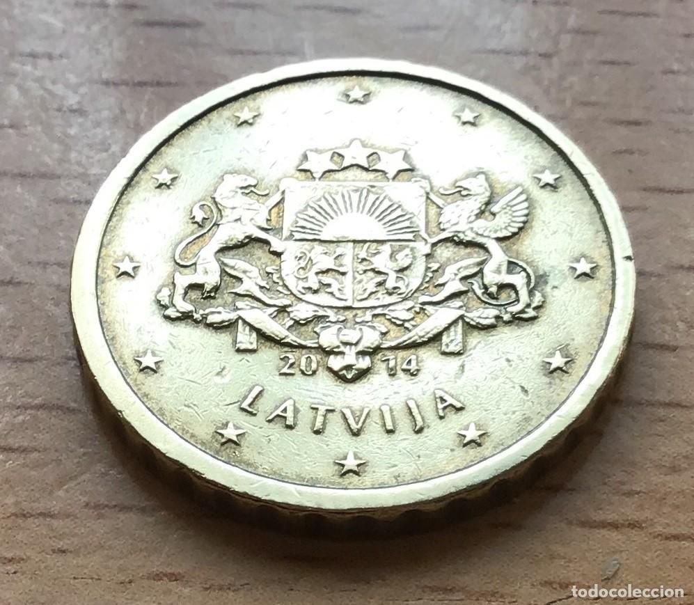 Euros: 10 c&eacute;ntimos de euro de Letonia. A&ntilde;o 2014 - Foto 1