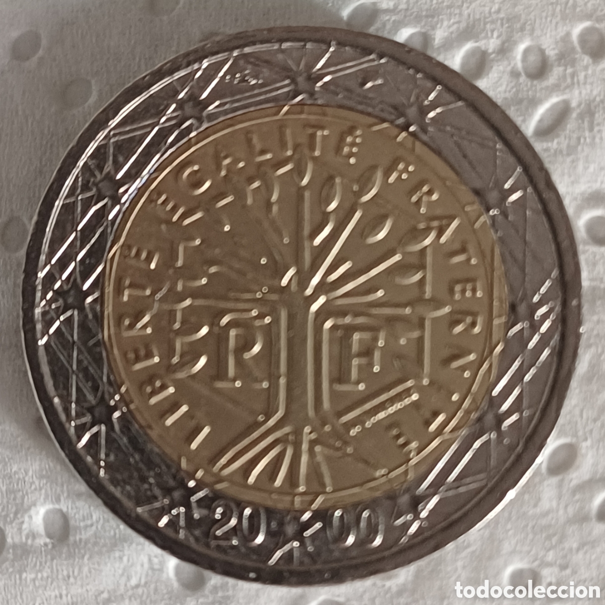 Euros: Moneda de 2&euro; Francia 2000, &uacute;nica! defecto - Foto 1