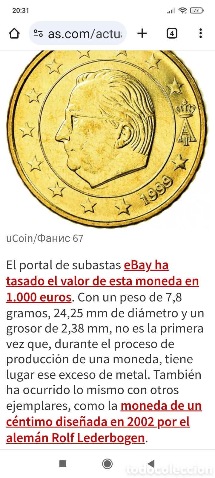 Euros: Moneda 50 c&eacute;ntimos en buen estado. - Foto 2