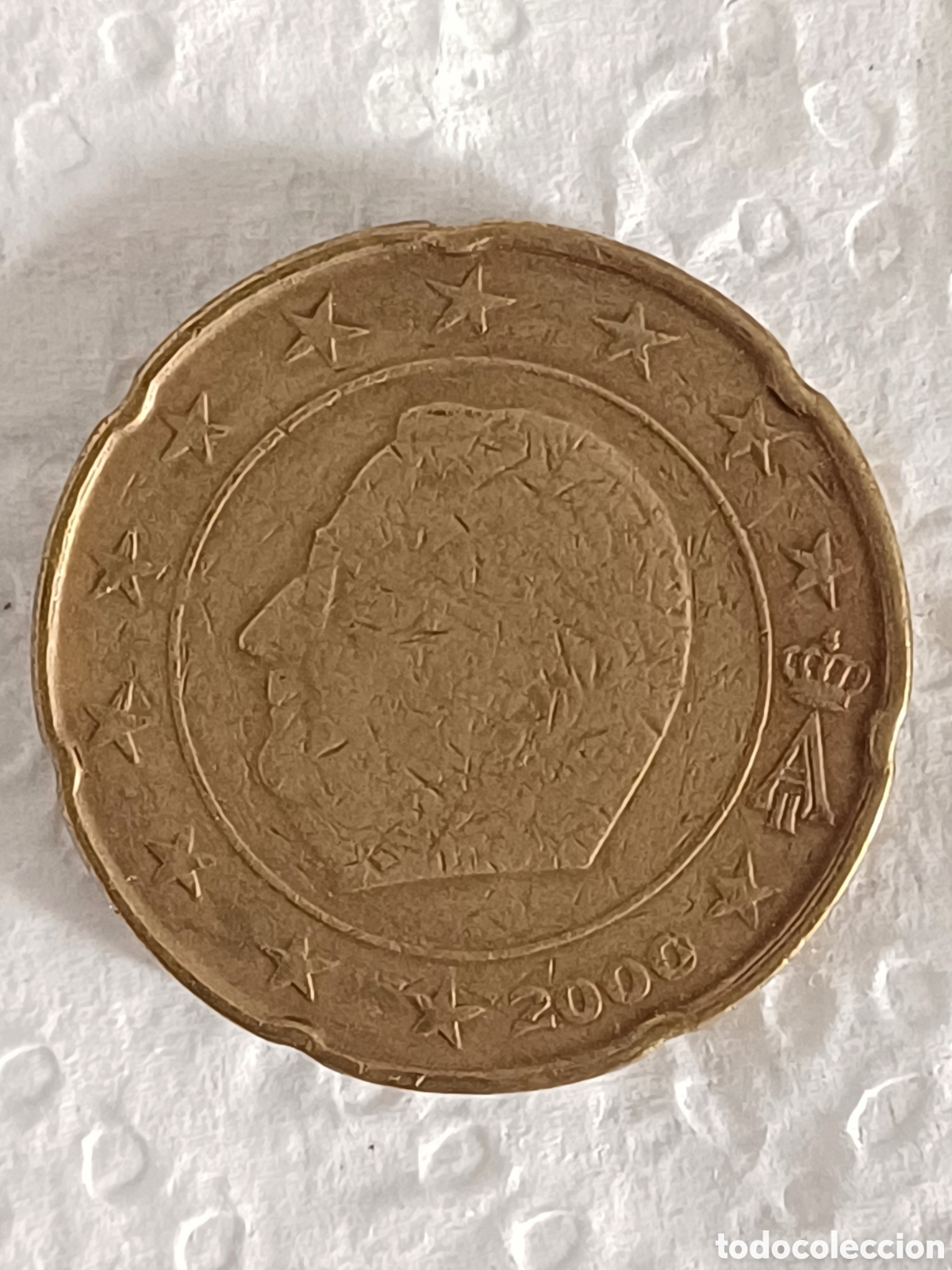 Euros: Moneda 20 cent &euro; B&eacute;lgica 2000 - Foto 3