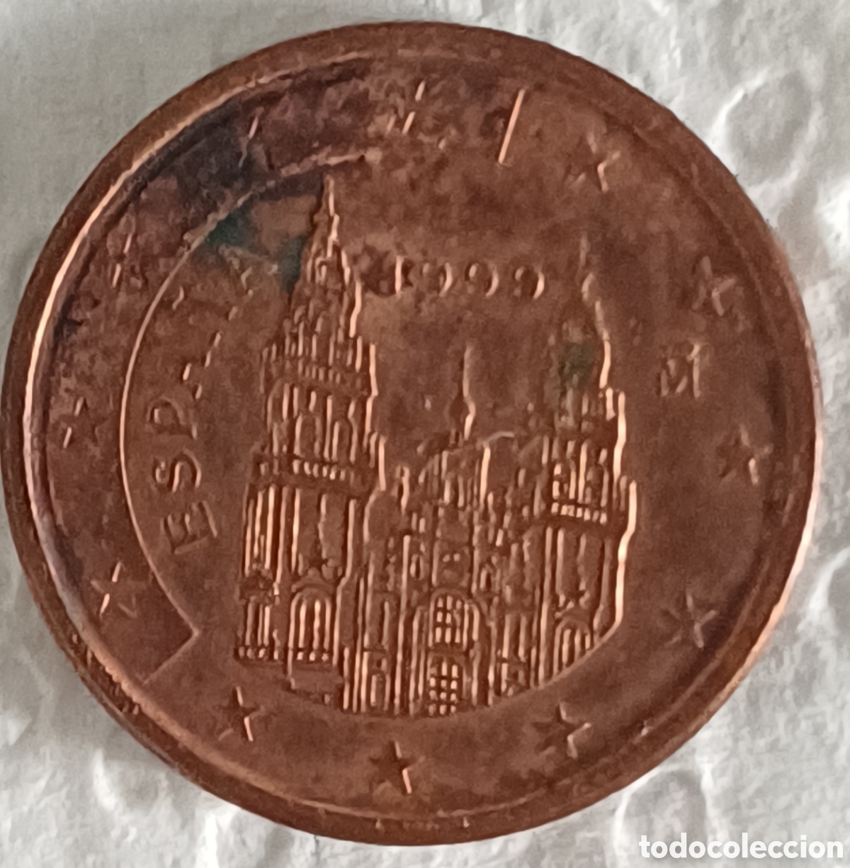 Euros: Moneda 1 cent de &euro; 1999 con defectos exceso peso - Foto 3
