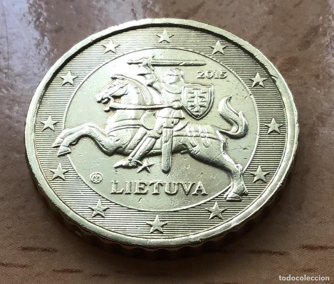 Euros: 10 c&eacute;ntimos de euro de Lituania. A&ntilde;o 2015 - Foto 1