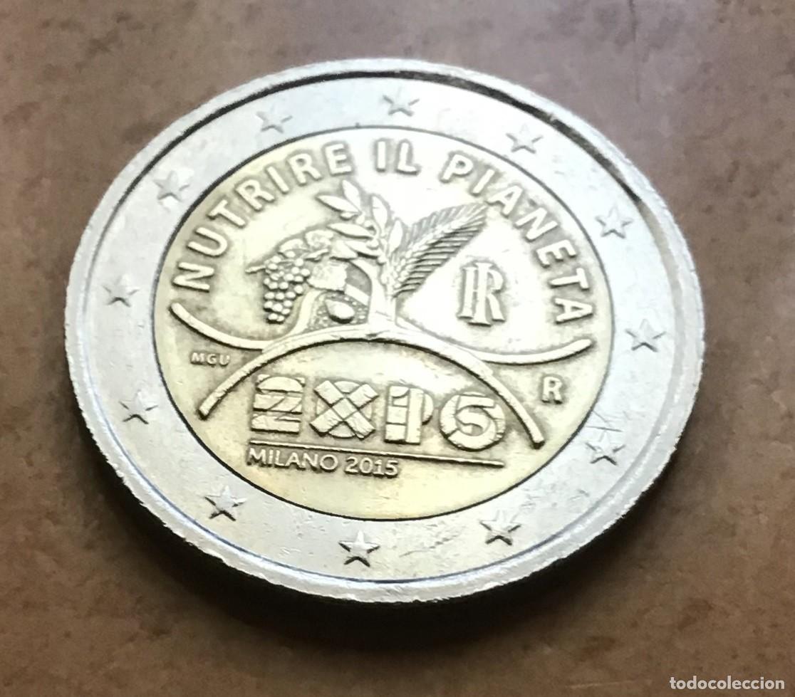 Euros: 2 euros conmemorativos de Italia. Exposici&oacute;n de Mil&aacute;n. A&ntilde;o 2015