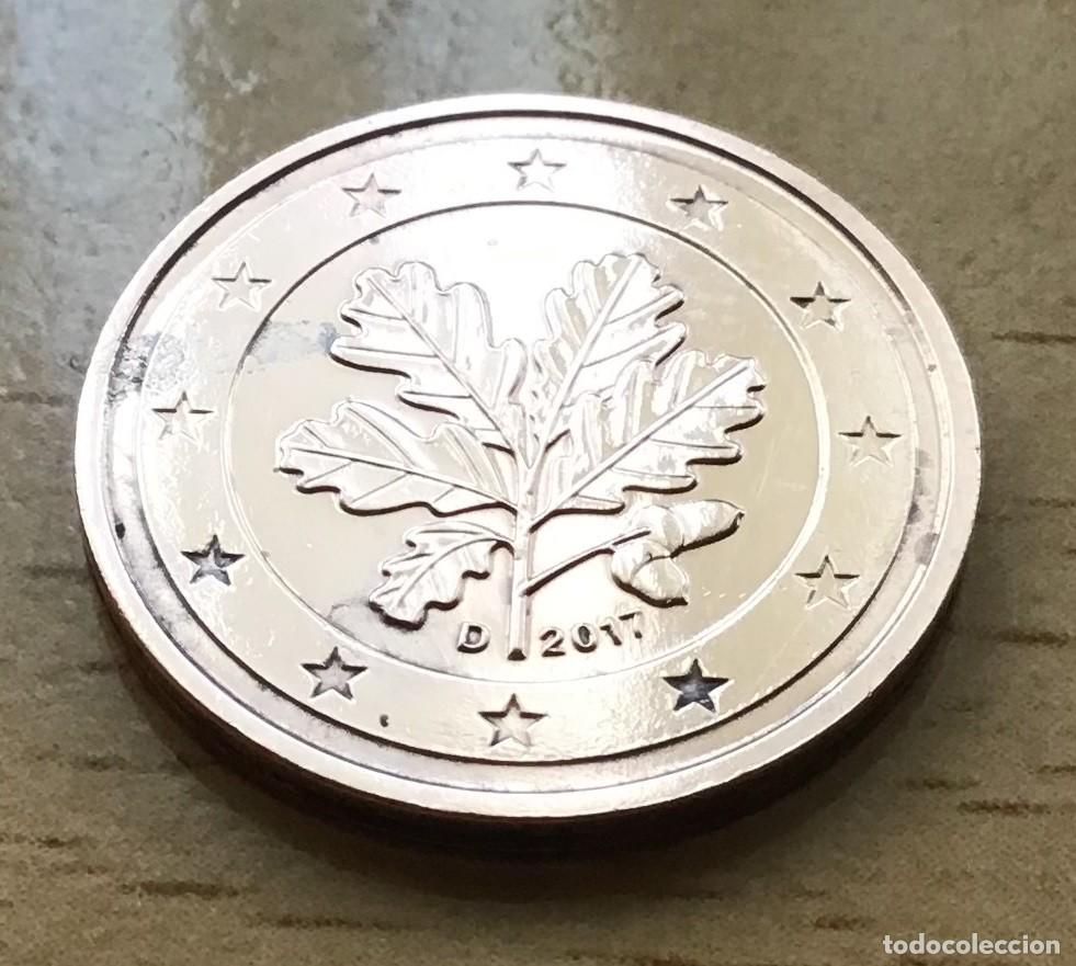 Euros: 2 c&eacute;ntimos de euro de Alemania. A&ntilde;o 2017 ceca D